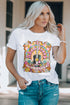 Nashville Guitar Graphic Print Crew Neck Relaxed Tee