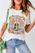 Nashville Guitar Graphic Print Crew Neck Relaxed Tee