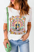 Nashville Guitar Graphic Print Crew Neck Relaxed Tee
