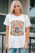 Nashville Guitar Graphic Print Crew Neck Relaxed Tee