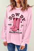 Nashville Howdy Western Boot Graphic Crewneck Sweatshirt