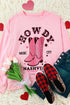 Nashville Howdy Western Boot Graphic Crewneck Sweatshirt