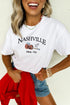 Nashville Music City Embroidered Graphic Crew Neck Tee