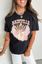 Nashville Music City Floral Guitar Angel Wing Graphic Tee
