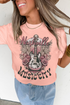 Nashville Music City Guitar Graphic Oversized Crewneck Tee
