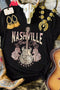 Nashville Music City Guitar Graphic Short Sleeve Tee