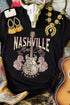Nashville Music City Guitar Graphic Short Sleeve Tee