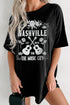 Nashville Music City Rose Guitar Graphic Tunic Tee