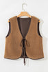 Nashville Nights Boho Western Sherpa Fleece Tie Front Vest