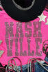 Nashville Rhinestone Embellished Graphic Short Sleeve T-Shirt