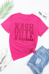 Nashville Rhinestone Embellished Graphic Short Sleeve T-Shirt
