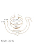 Nature Inspired Leaf Pattern Adjustable Plated Bracelet Set