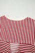 Nautical Lines Striped Bow Back Cutout Wide Sleeve Tee