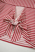 Nautical Lines Striped Bow Back Cutout Wide Sleeve Tee