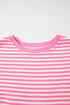Nautical Lines Striped Bow Back Cutout Wide Sleeve Tee