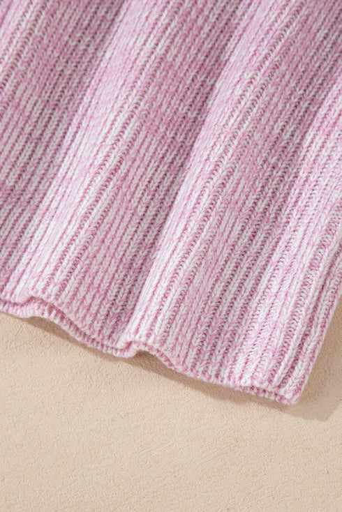 Neutral Colorblock Tie Back Sweater