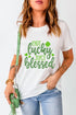 Not Luck Just Blessed Graphic Print Tee