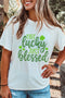 Not Luck Just Blessed Graphic Print Tee
