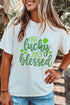 Not Luck Just Blessed Graphic Print Tee