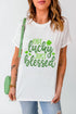 Not Luck Just Blessed Graphic Print Tee