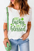 Not Luck Just Blessed Graphic Print Tee