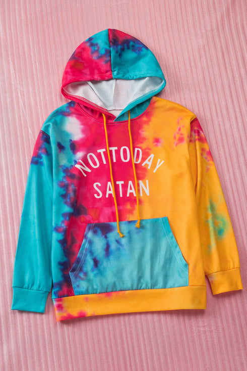 Not Today Satan Tie Dye Hoodie