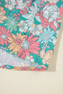 Notched Neckline Puff Sleeve Floral Print Woven Blouse