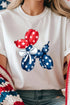 Novelty Balloon Dog Graphic Short Sleeve Cotton Blend Tee
