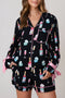 Novelty Bottle And Ring Print Pajama Set
