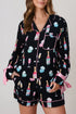 Novelty Bottle And Ring Print Pajama Set