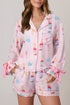 Novelty Bottle And Ring Print Pajama Set