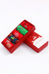 Novelty Cartoon Elk Print Cotton Crew Sock Set
