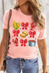Novelty Crawfish Bow Graphic Print Short Sleeve Shirt