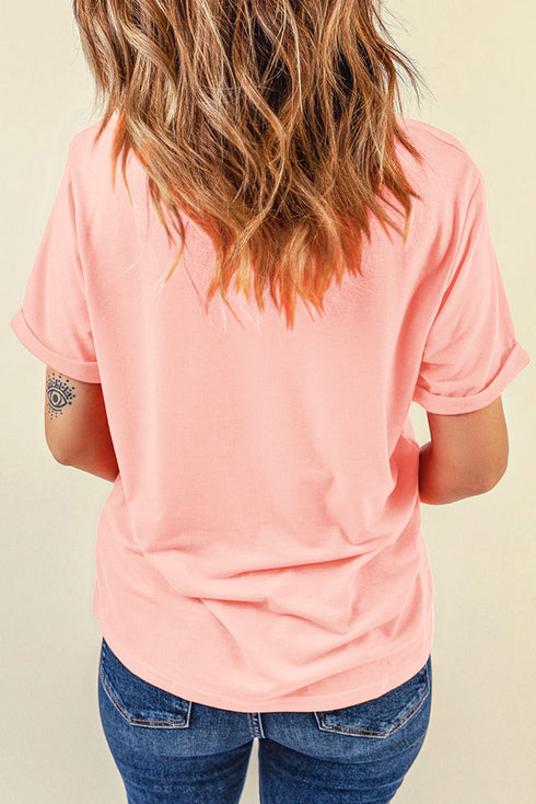 Novelty Crawfish Bow Graphic Print Short Sleeve Shirt