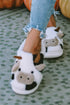 Novelty Farm Animal Plush Fleece Slip On Slippers