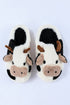Novelty Farm Animal Plush Fleece Slip On Slippers