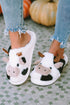 Novelty Farm Animal Plush Fleece Slip On Slippers
