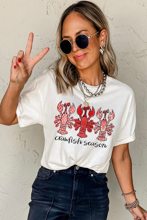 Novelty Graphic Print Crewneck Short Sleeve Cotton Blend T Shirt