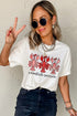 Novelty Graphic Print Crewneck Short Sleeve Cotton Blend T Shirt