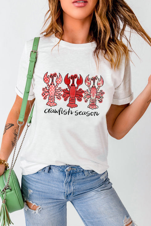 Novelty Graphic Print Crewneck Short Sleeve Cotton Blend T Shirt