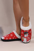 Novelty Graphic Print Plush Slip On Slippers