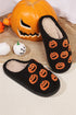 Novelty Jack O Lantern Plush Fleece House Slippers