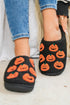 Novelty Jack O Lantern Plush Fleece House Slippers