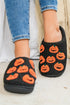 Novelty Jack O Lantern Plush Fleece House Slippers