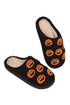 Novelty Jack O Lantern Plush Fleece House Slippers