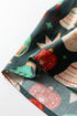 Novelty Print Frilled Neck Contrast Trim Short Sleeve Blouse