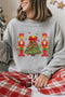 Nutcracker Duo Bow Topped Tree Graphic Sweatshirt