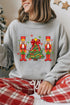 Nutcracker Duo Bow Topped Tree Graphic Sweatshirt