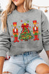 Nutcracker Duo Bow Topped Tree Graphic Sweatshirt