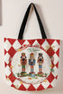 Nutcracker Graphic Print Canvas Shoulder Tote Bag